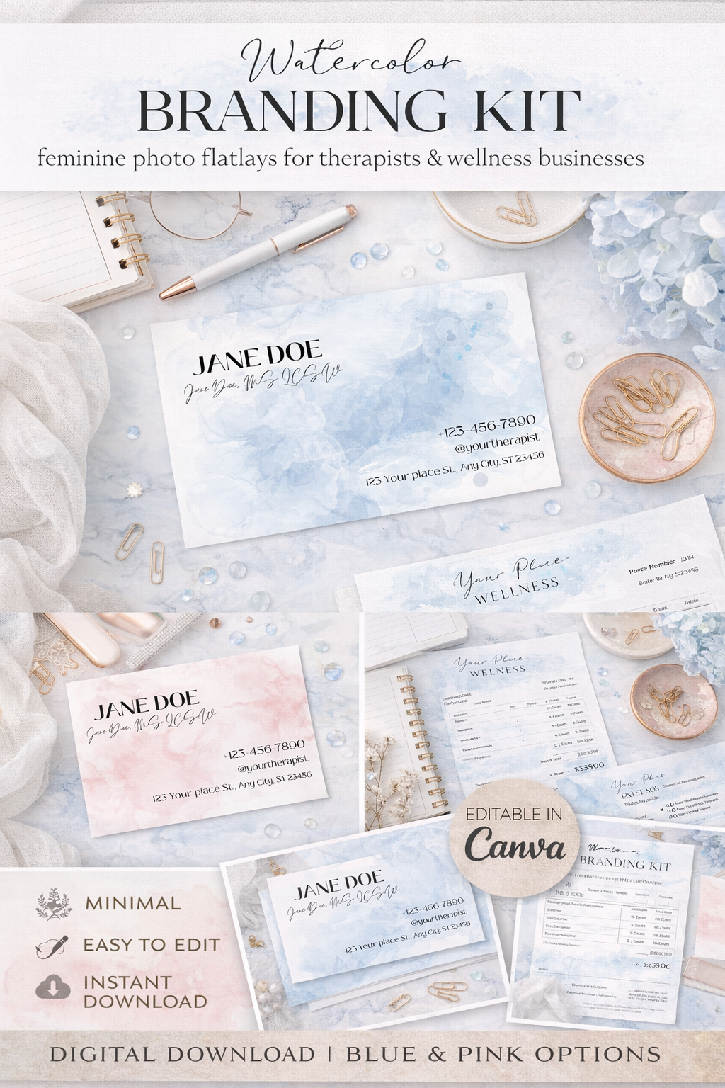 DIY Business Card's |Invoice form, cards, Letterhead (Edit in Canva)